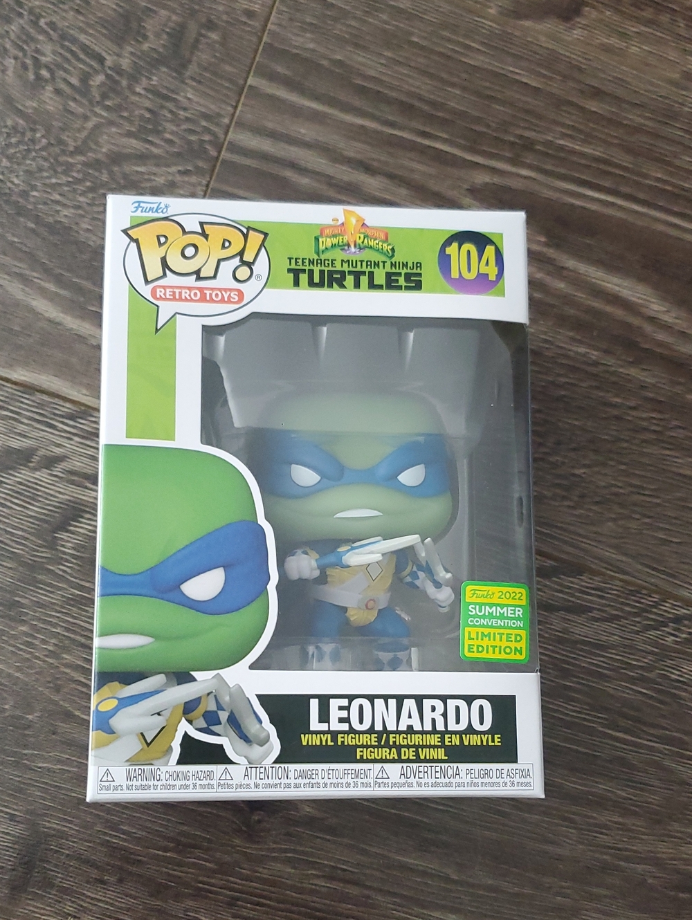 Funko Pop Retro Toys #104 Leonardo Power Rangers X TMNT Limited Edition